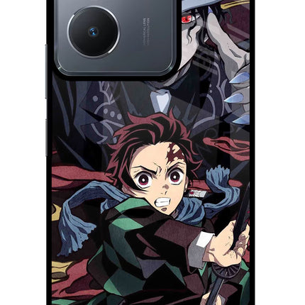 Demon Slayer Vivo Y36 Glass Case Back Cover by Casekaro