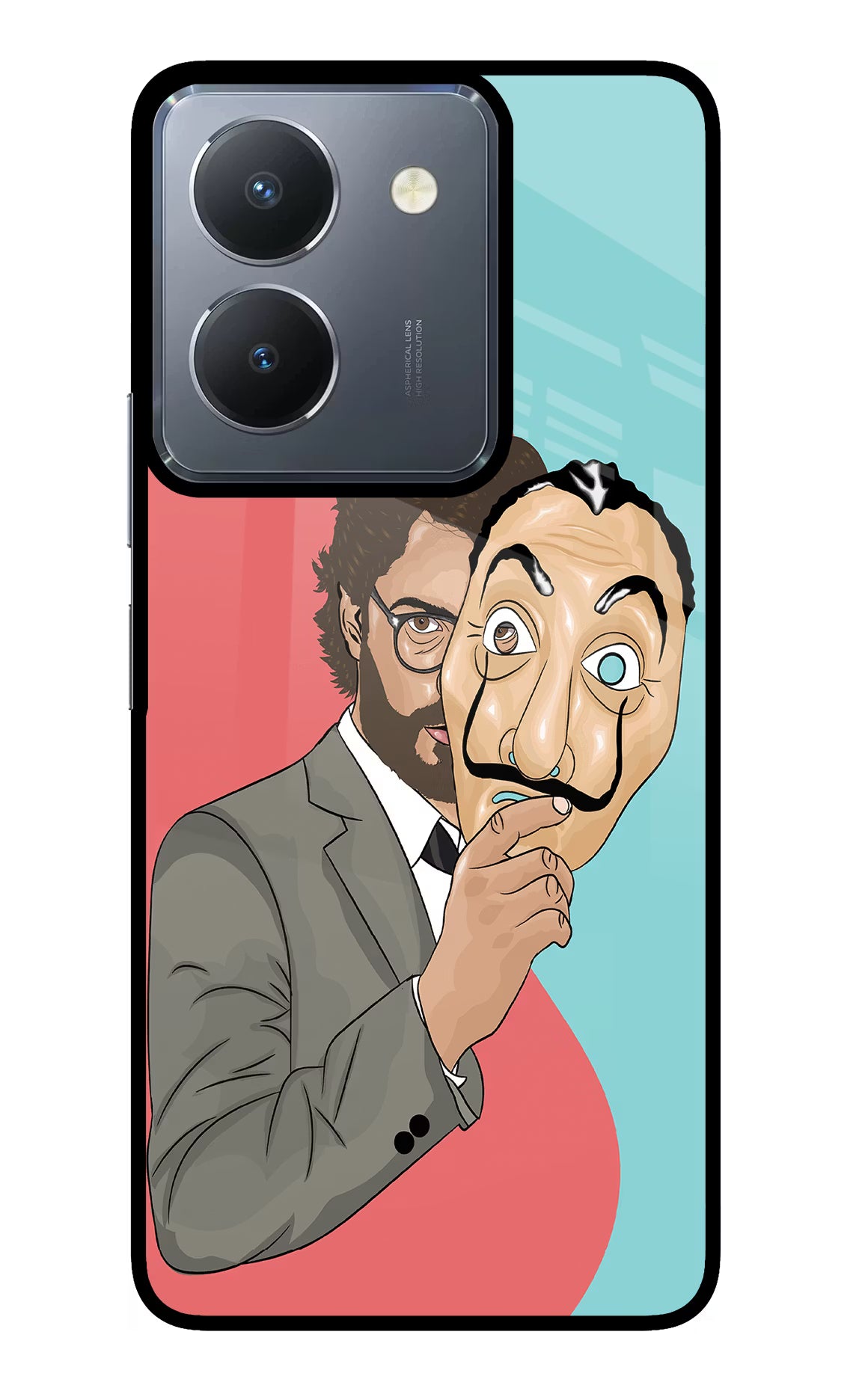 Professor Vivo Y36 Glass Case Back Cover by Casekaro