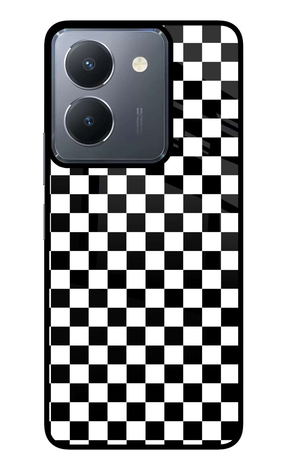 Chess Board Vivo Y36 Glass Case Back Cover by Casekaro