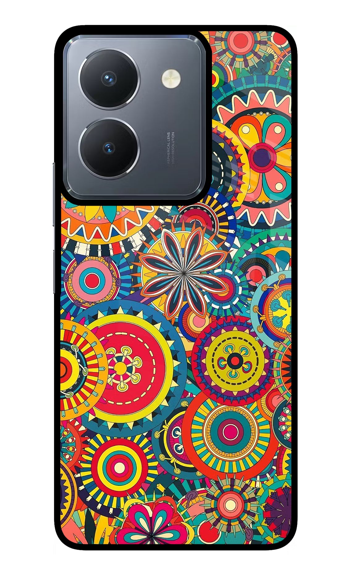 Gol Gol Art Vivo Y36 Glass Case Back Cover by Casekaro