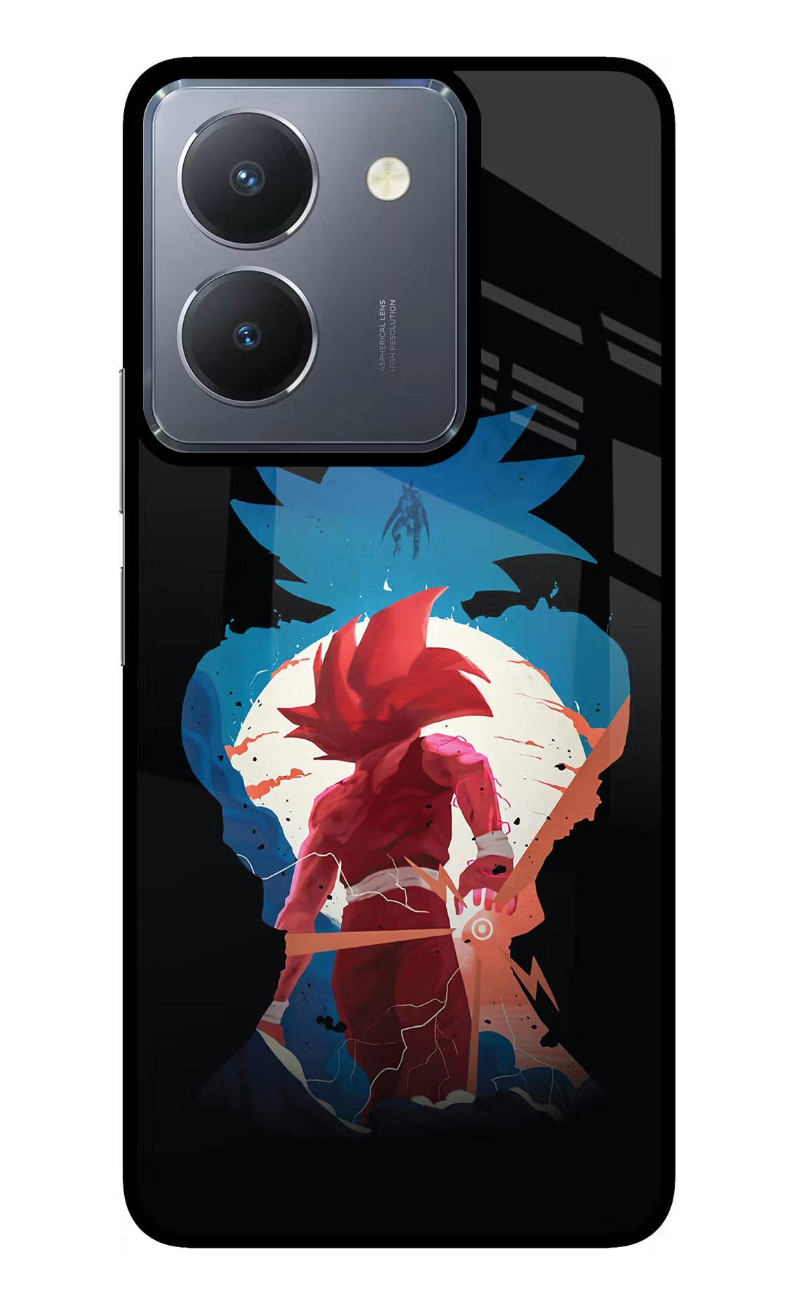 Goku Vivo Y36 Glass Case Back Cover by Casekaro