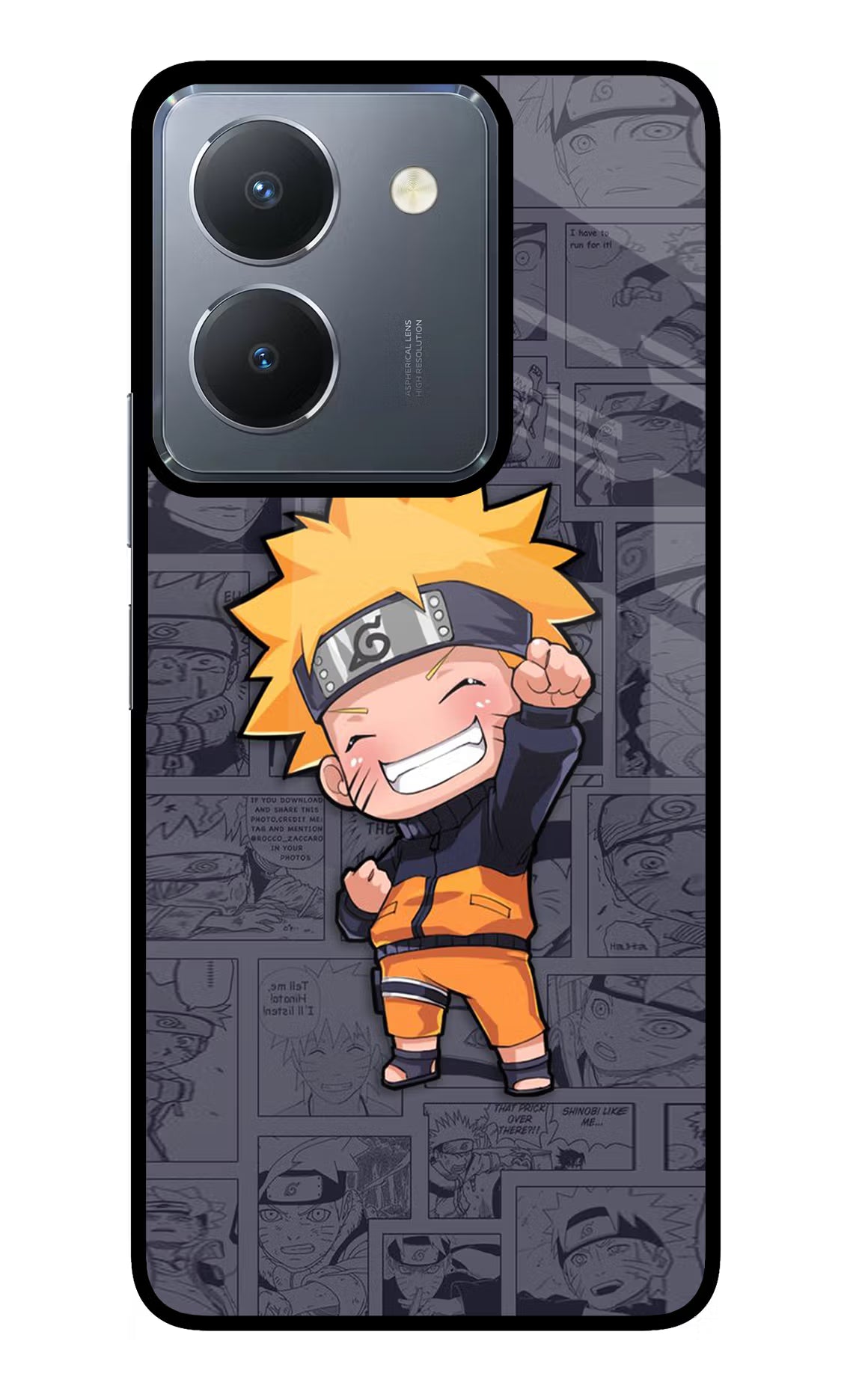Chota Naruto Vivo Y36 Glass Case Back Cover by Casekaro