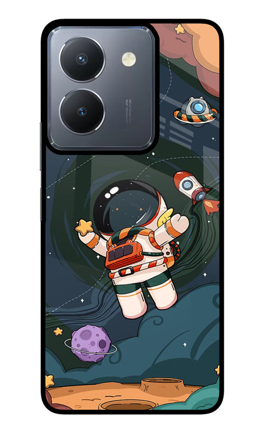 Cartoon Astronaut Vivo Y36 Glass Case
