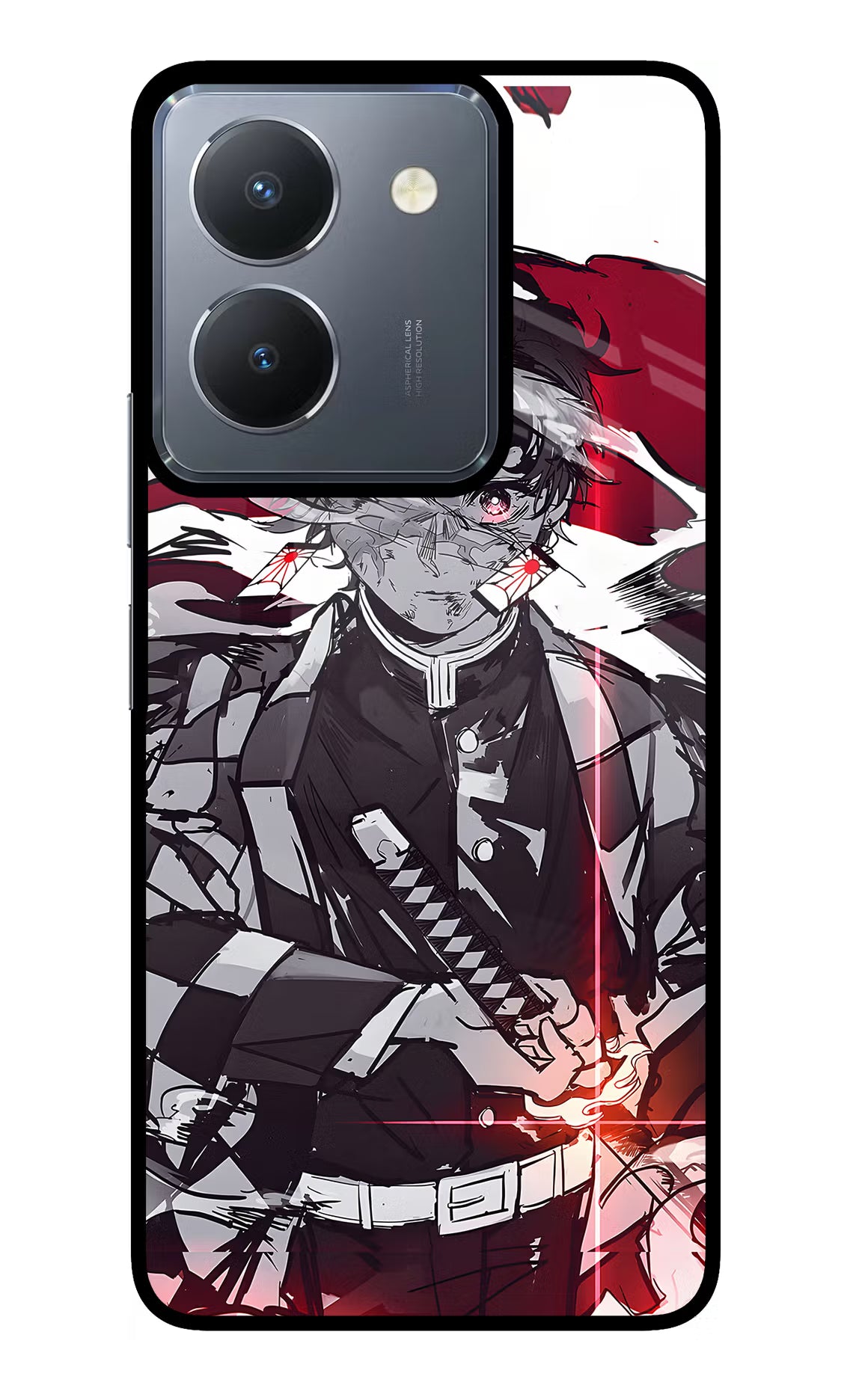 Demon Slayer Vivo Y36 Glass Case