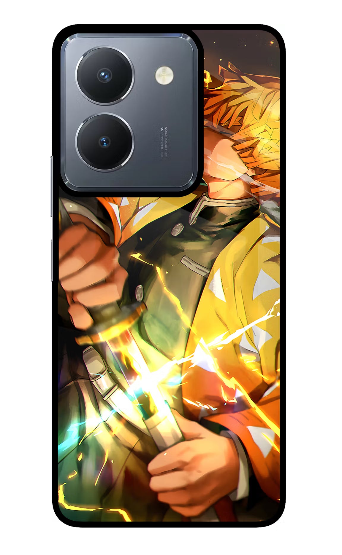 Demon Slayer Vivo Y36 Glass Case Back Cover by Casekaro
