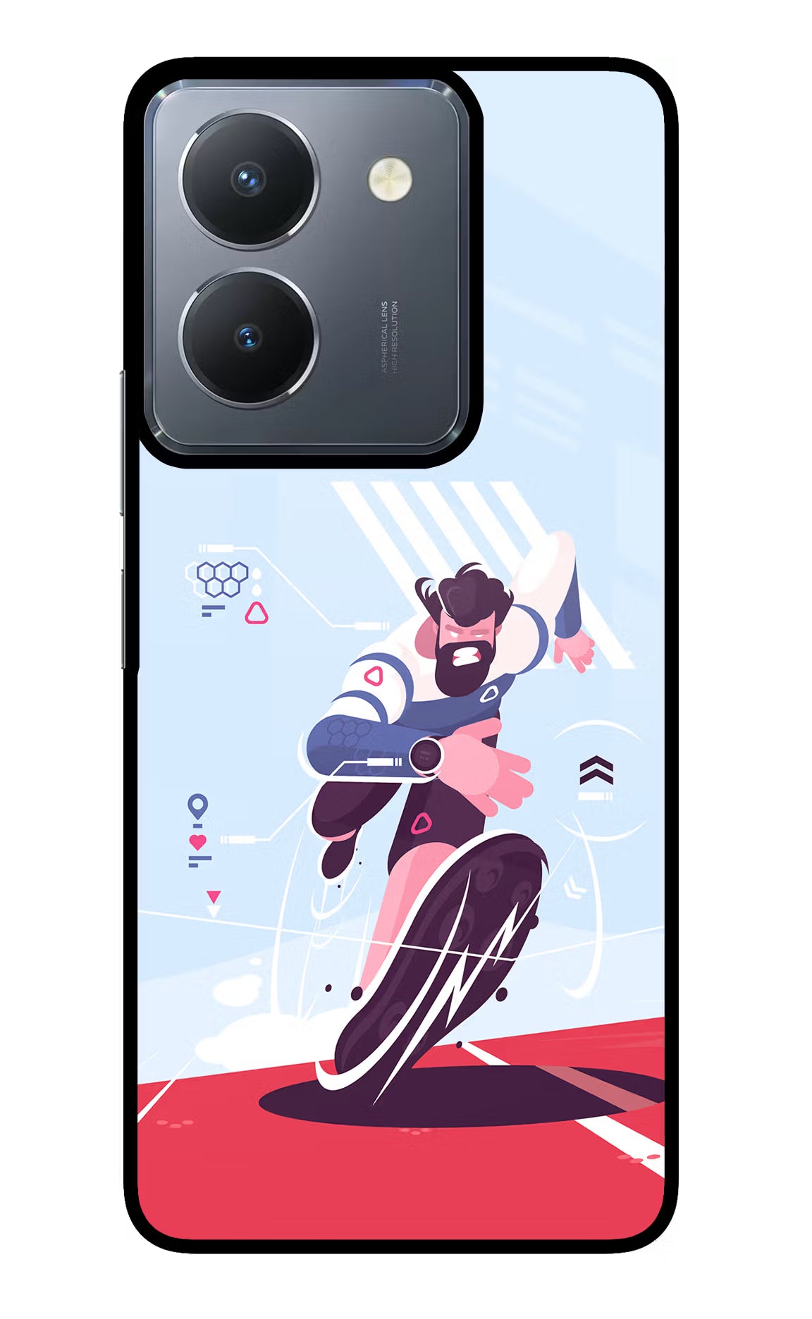 Run Pro Vivo Y36 Glass Case Back Cover by Casekaro