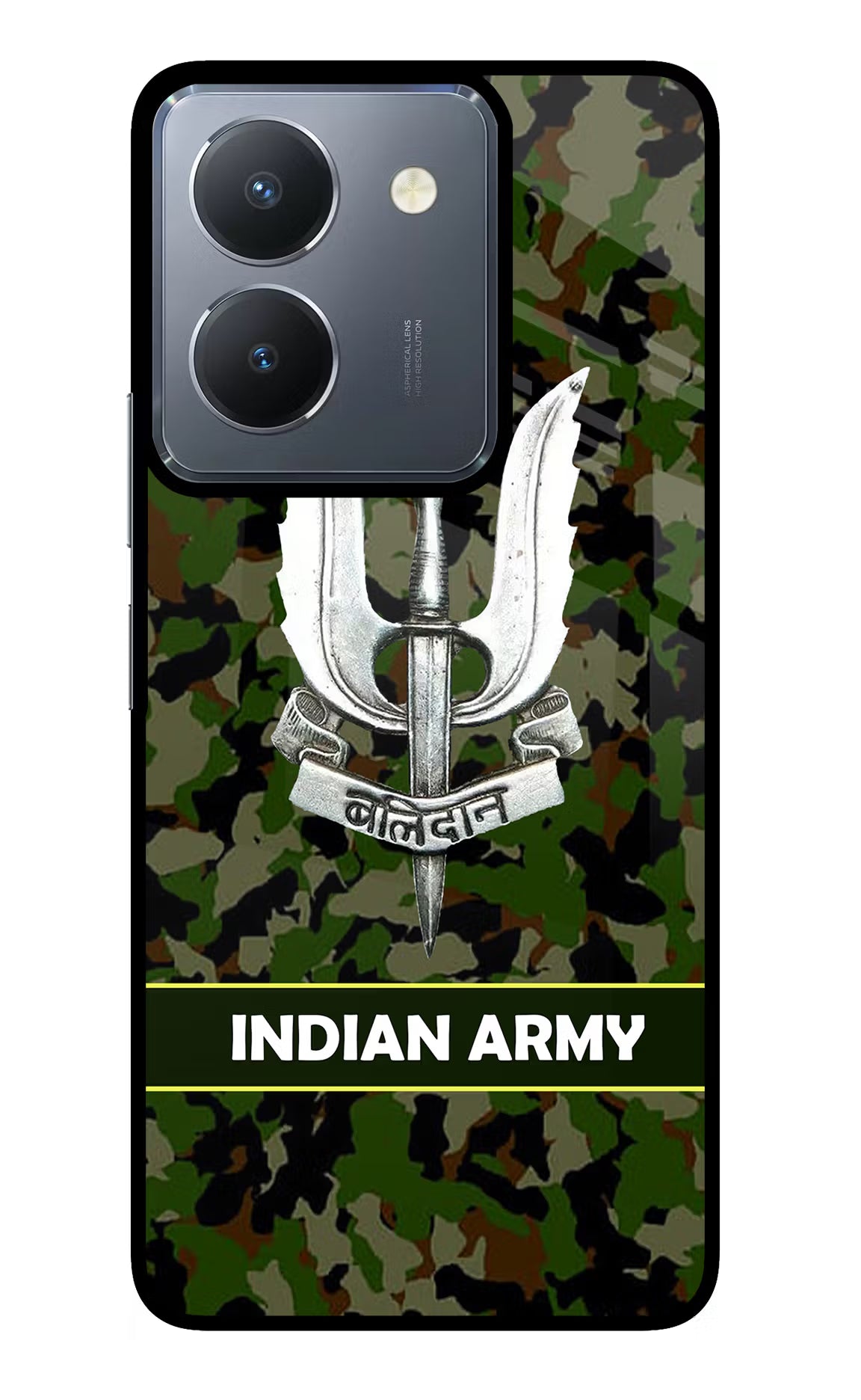 Balidan Indian Logo Vivo Y36 Glass Case Back Cover by Casekaro