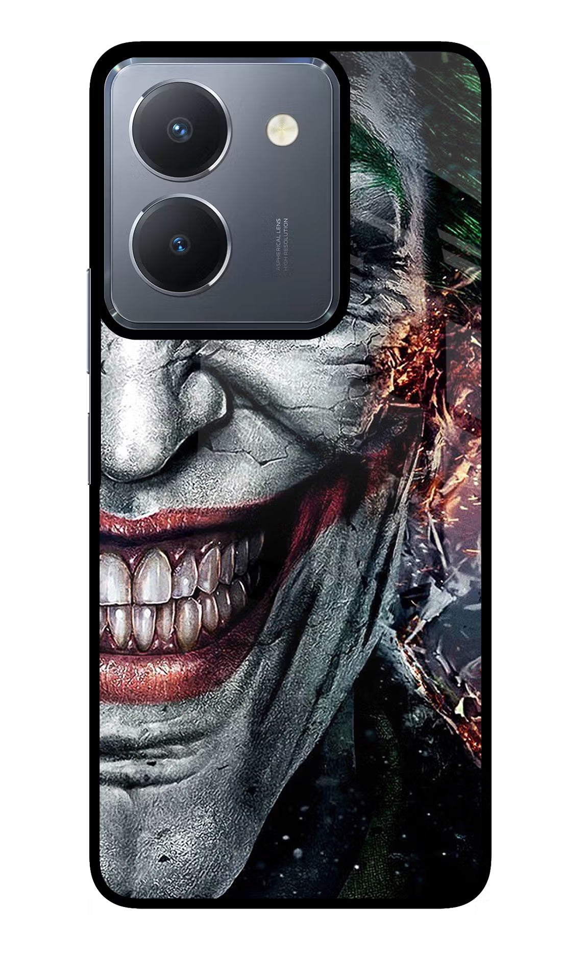 Joker Cam Vivo Y36 Glass Case Back Cover by Casekaro