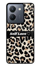 Leopard Print Self Love Vivo Y36 Glass Case