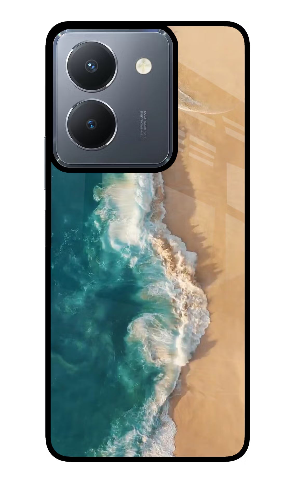 Ocean Beach Vivo Y36 Glass Case Back Cover by Casekaro