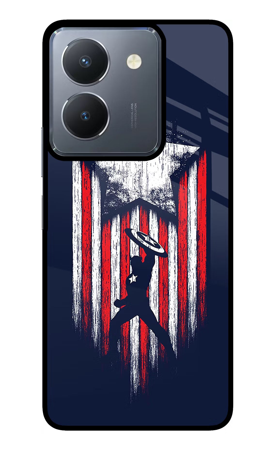 Captain America Marvel Art Vivo Y36 Glass Case