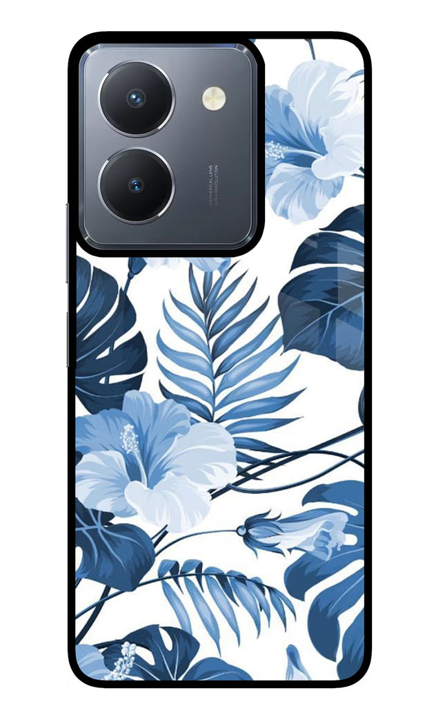 Fabric Art Vivo Y36 Glass Case Back Cover by Casekaro