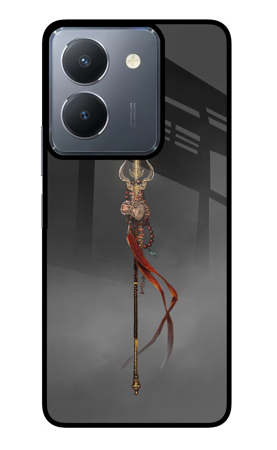 Shiv Trishul Vivo Y36 Glass Case Back Cover by Casekaro