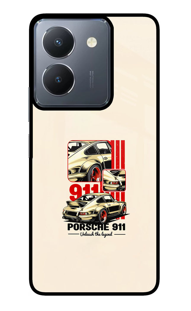 Classic Porsche 911 Vivo Y36 Glass Case Back Cover by Casekaro