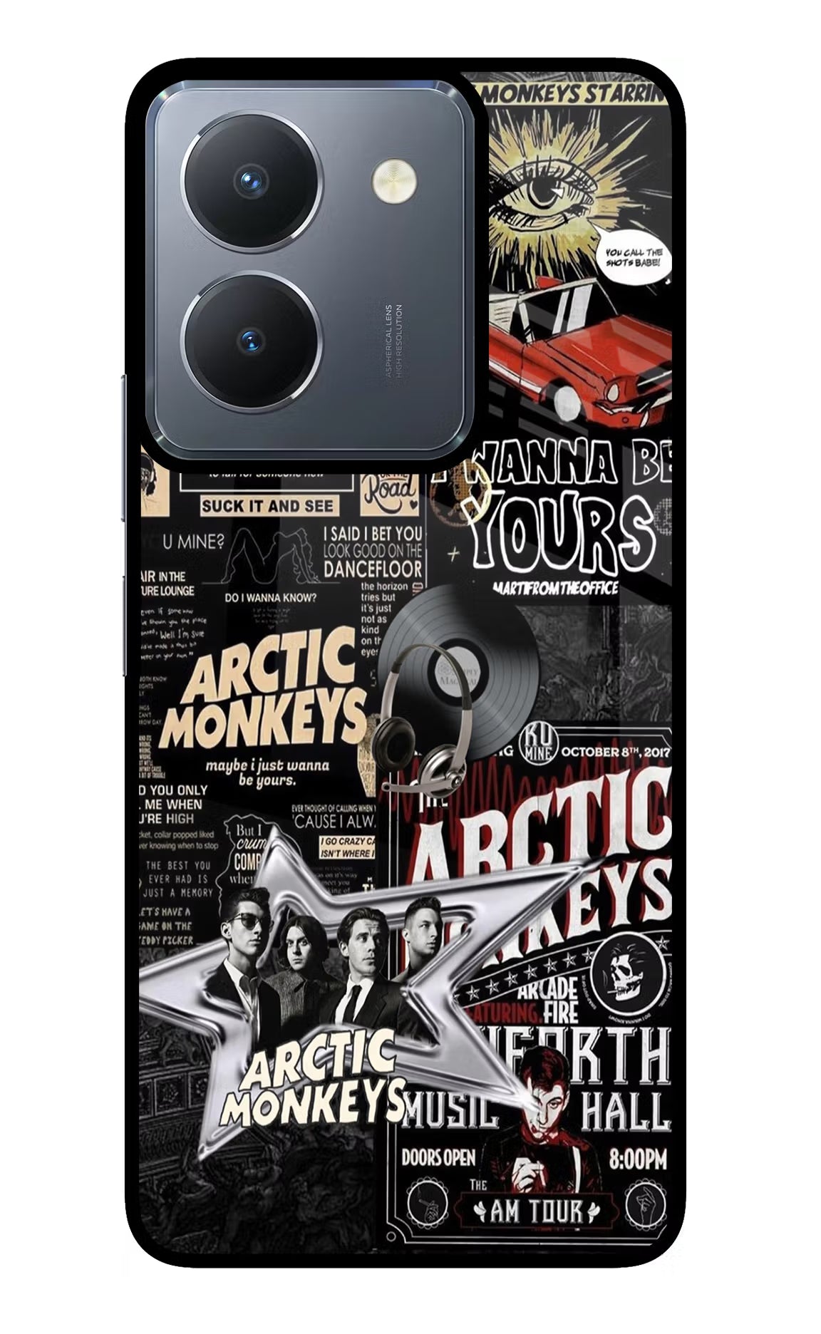 Arctic Monkeys Vivo Y36 Glass Case Back Cover by Casekaro