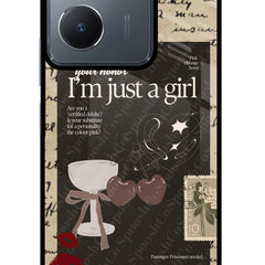 I am just a girl Vivo Y36 Glass Case