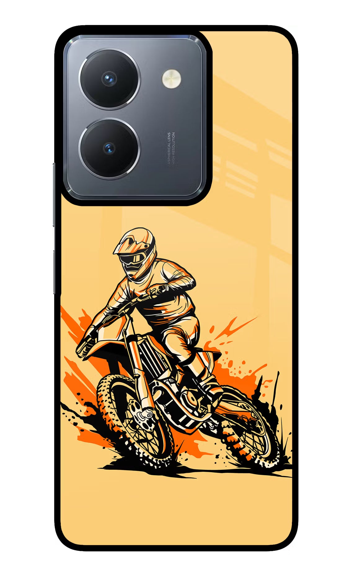 Off-Road Fury Vivo Y36 Glass Case Back Cover by Casekaro