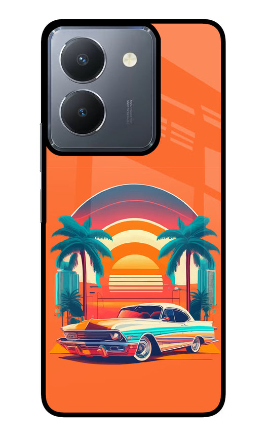 Palm Drive 80s Vivo Y36 Glass Case