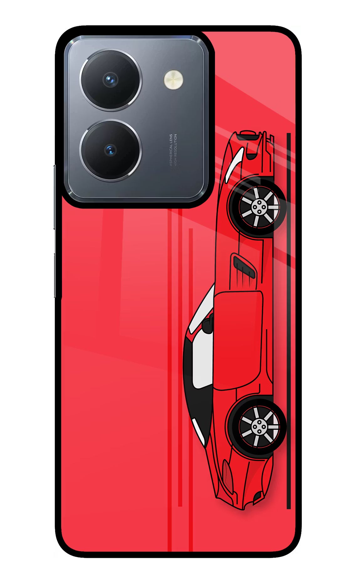Red Velocity Vivo Y36 Glass Case