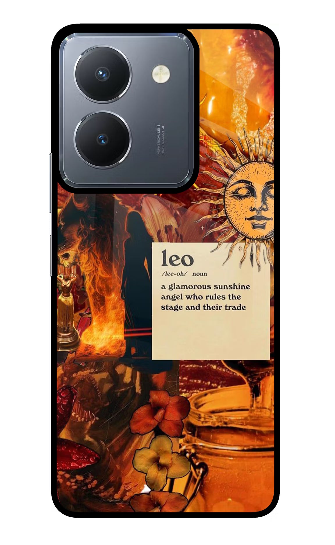 Leo Zodiac Vivo Y36 Glass Case