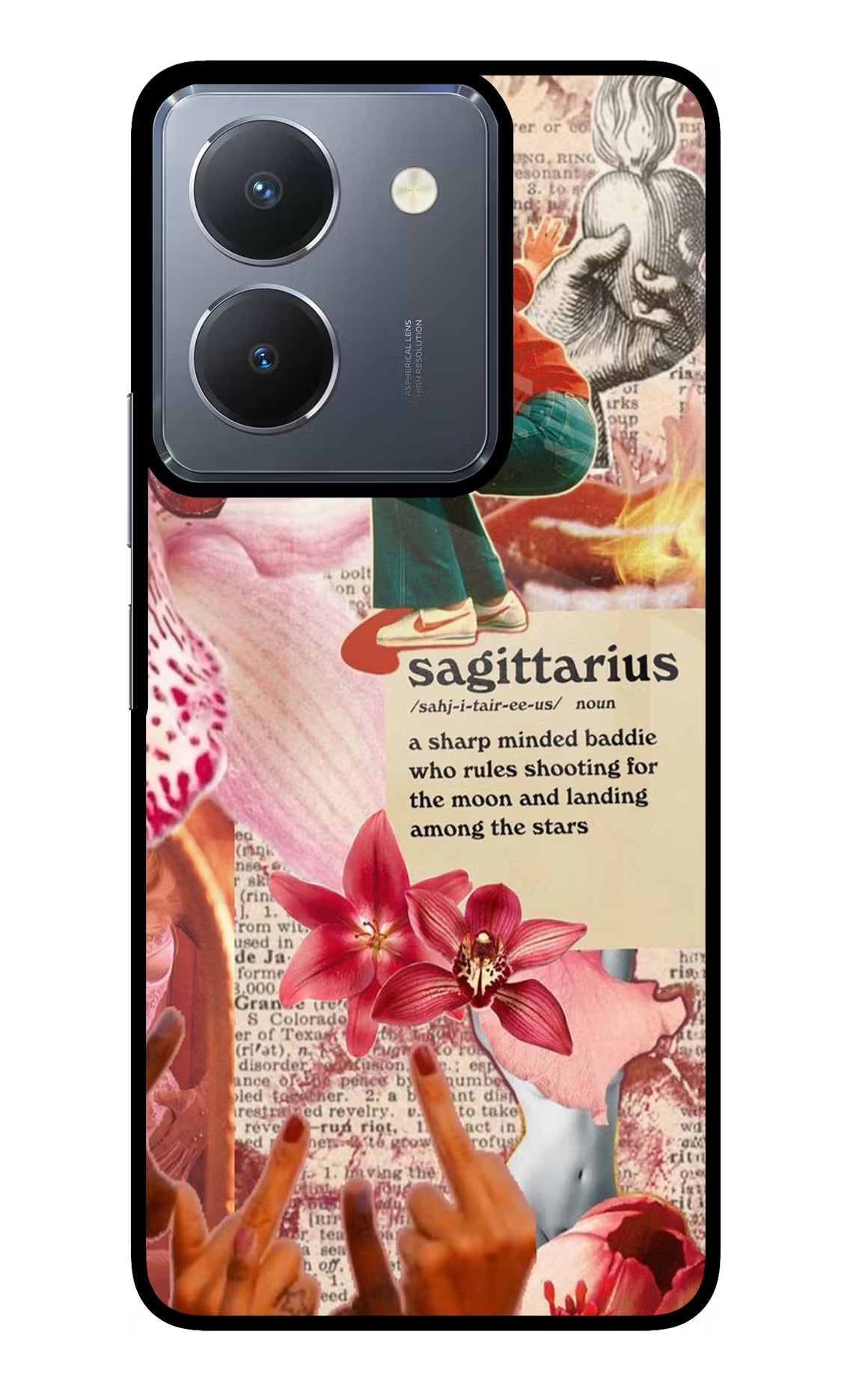 Sagittarius Zodiac Vivo Y36 Glass Case Back Cover by Casekaro