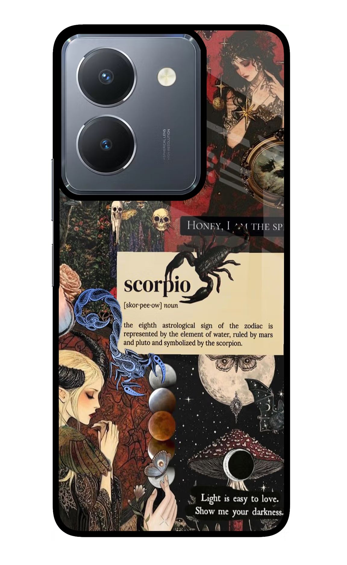 Scorpio Zodiac Vivo Y36 Glass Case Back Cover by Casekaro