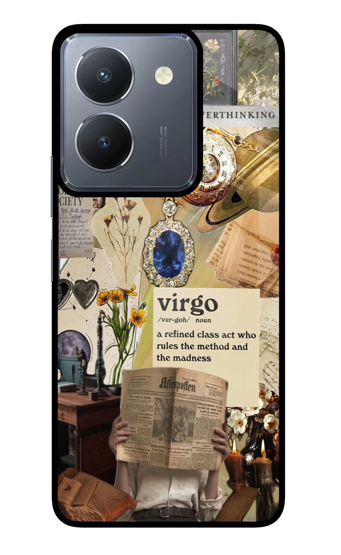 Virgo Zodiac Vivo Y36 Glass Case Back Cover by Casekaro