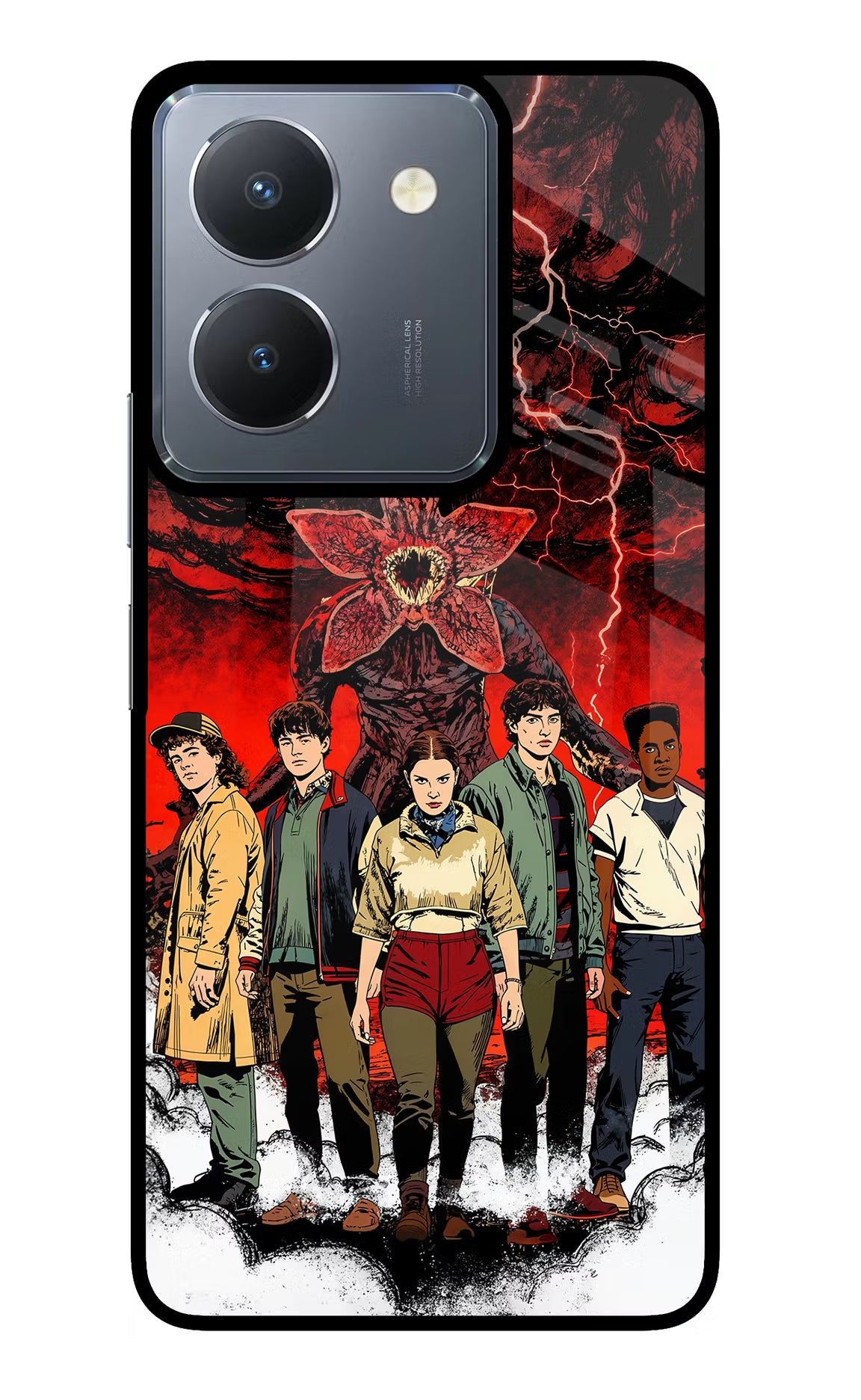 Ordinary Things Characters Vivo Y36 Glass Case Back Cover by Casekaro