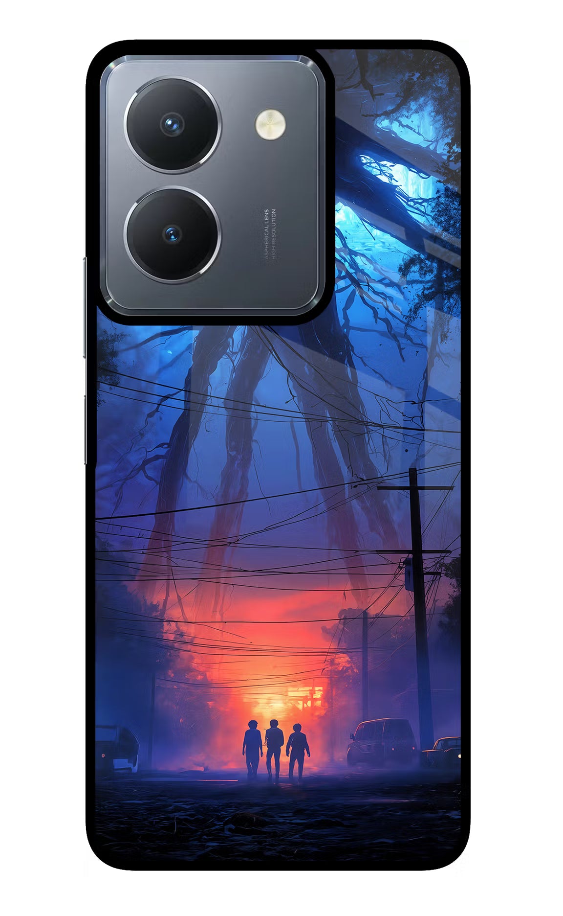 Ordinary Things Shadow Vivo Y36 Glass Case Back Cover by Casekaro