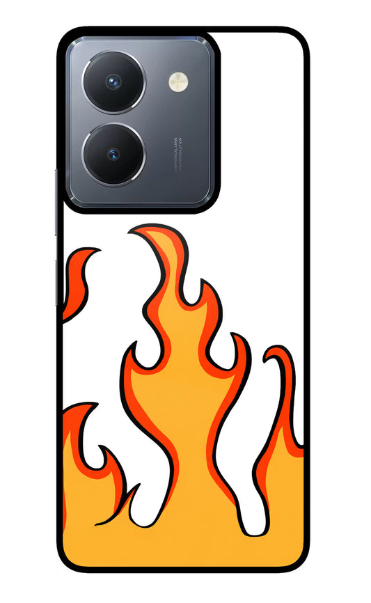 Fired Up – White Vivo Y36 Glass Case
