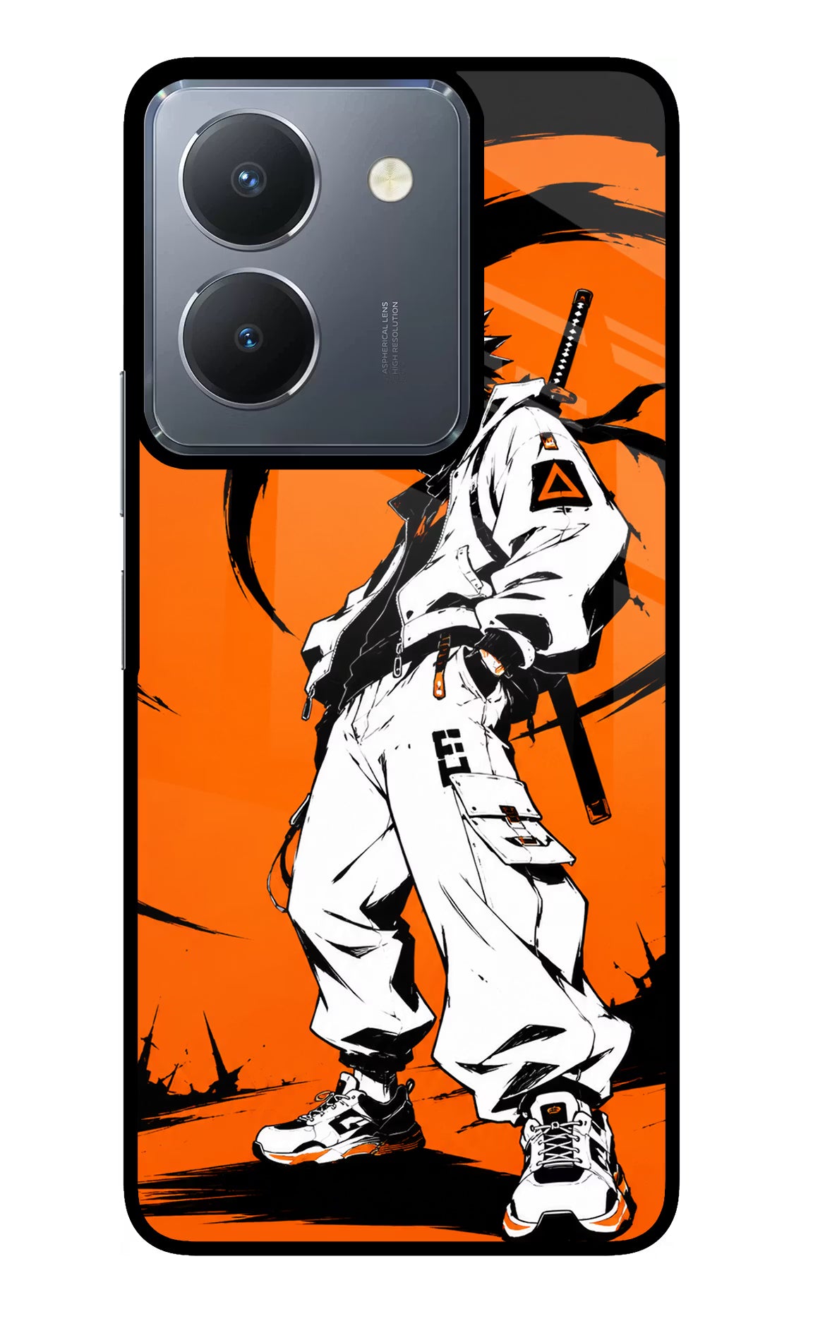Street Samurai  Vivo Y36 Glass Case