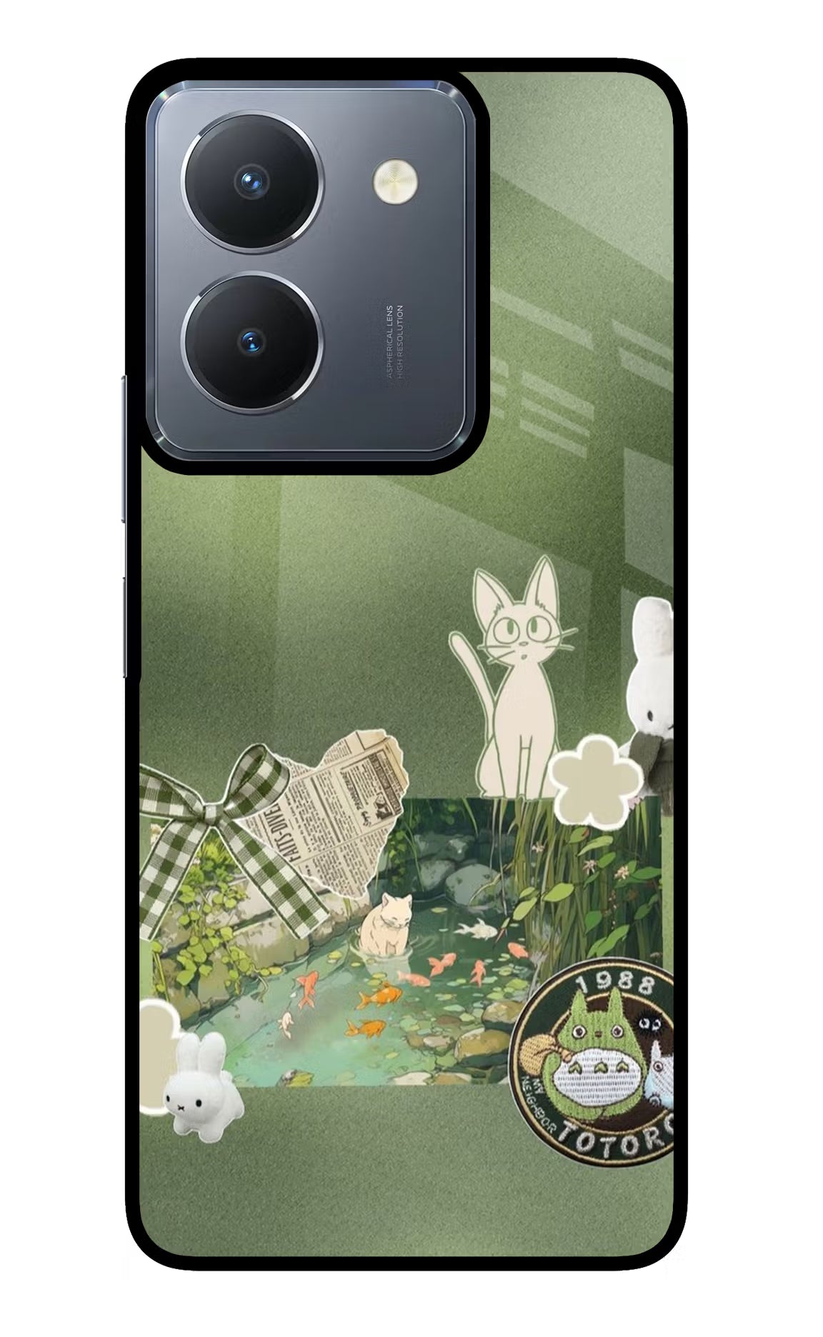 Aesthetic anime Vivo Y36 Glass Case