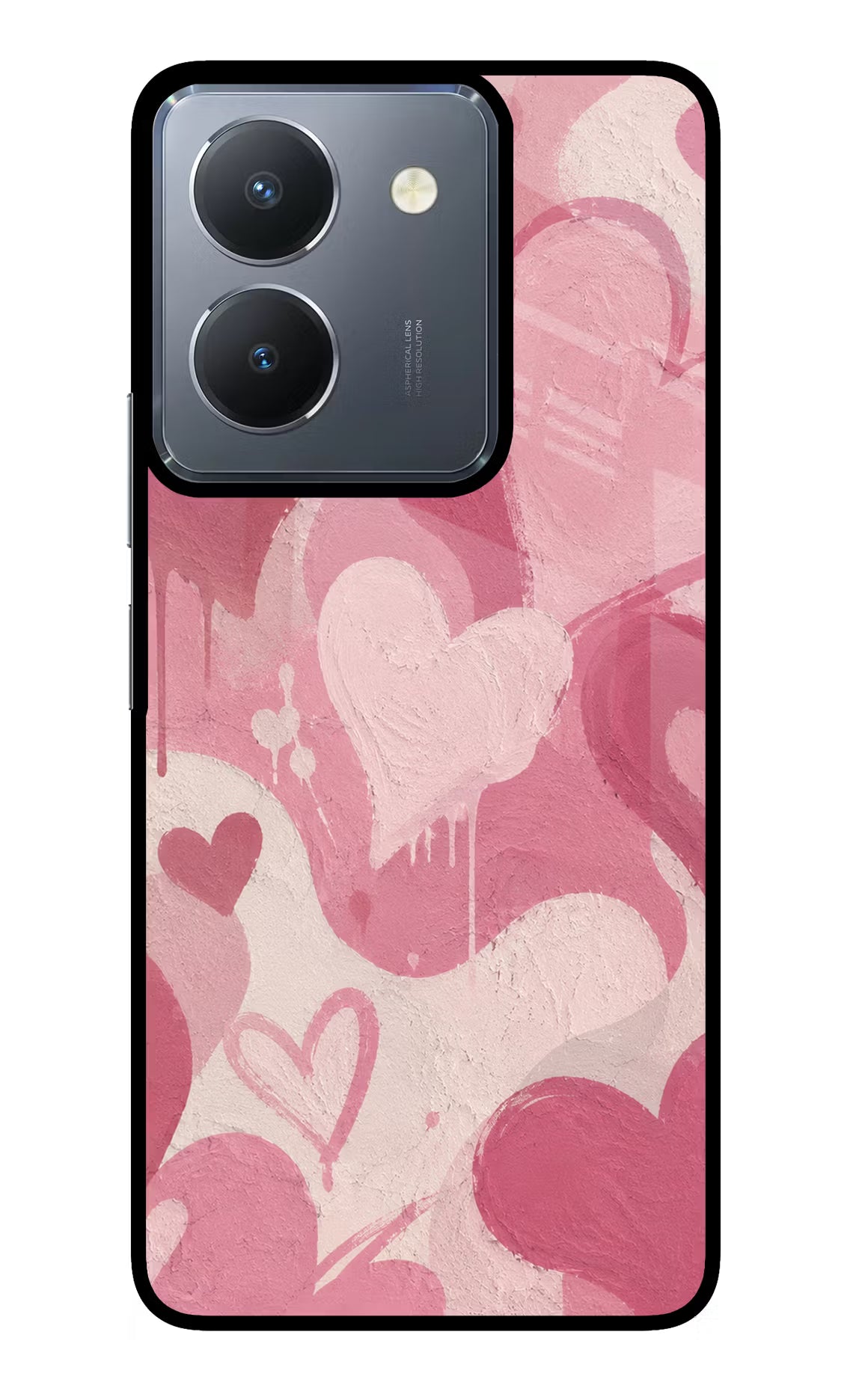 Hearty case Vivo Y36 Glass Case Back Cover by Casekaro