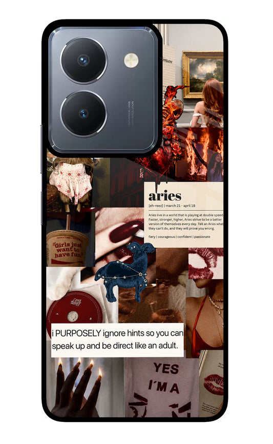 Zodiac Aries Vivo Y36 Glass Case