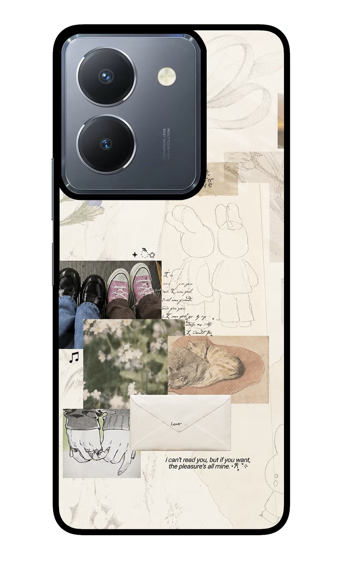 Soft Aesthetic Vivo Y36 Glass Case