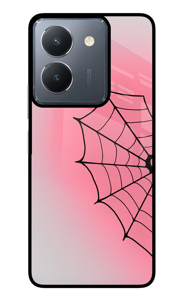 Pink Web Vivo Y36 Glass Case