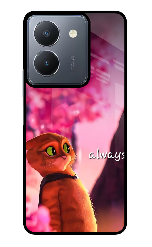 Always Cat Vivo Y36 Glass Case
