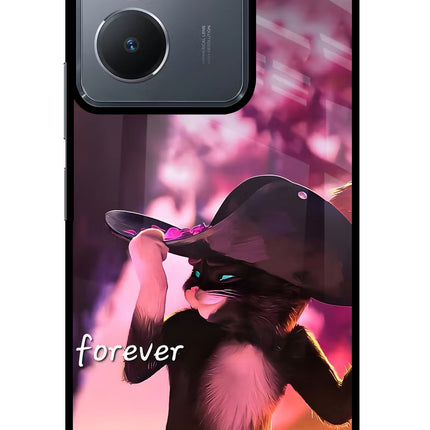 Forever Cat Vivo Y36 Glass Case