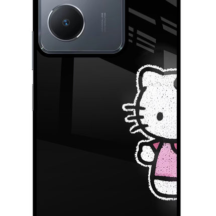 Kitty Charm Vivo Y36 Glass Case