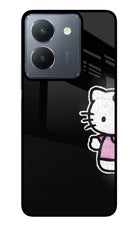 Kitty Charm Vivo Y36 Glass Case