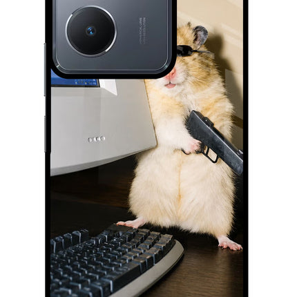 Hacker Hamster Vivo Y36 Glass Case
