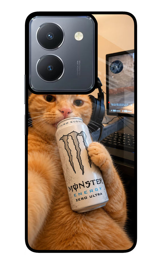 Gamer Cat Energy Vivo Y36 Glass Case