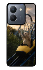 Rollercoaster Dog Vivo Y36 Glass Case