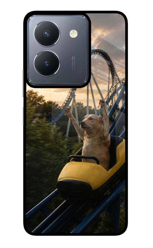 Rollercoaster Dog Vivo Y36 Glass Case