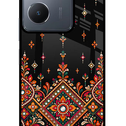 Noir Mehfil Vivo Y36 Glass Case