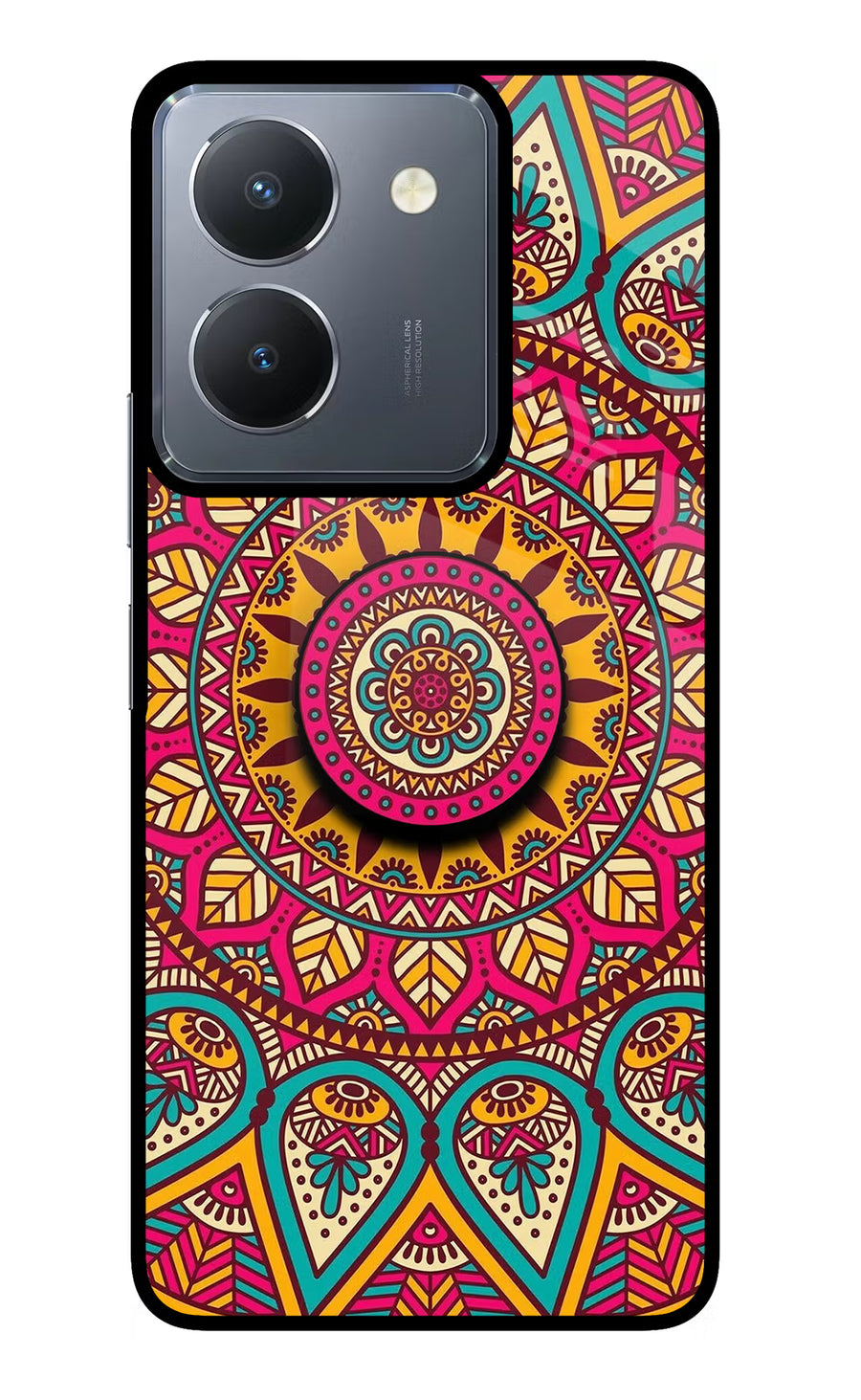 Mandala Vivo Y36 Pop Case, Glass case