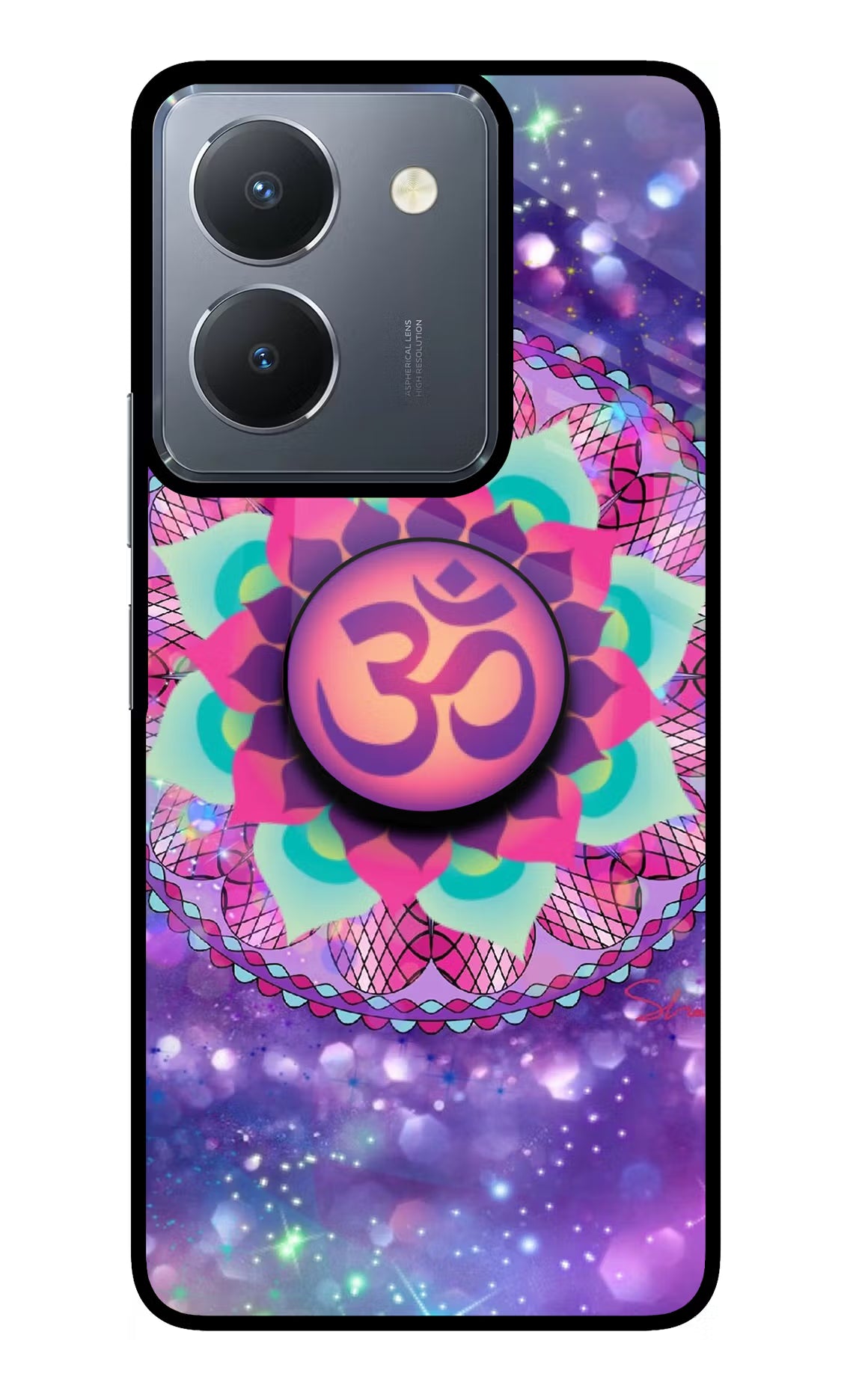 Om Purple Vivo Y36 Pop Case by Casekaro