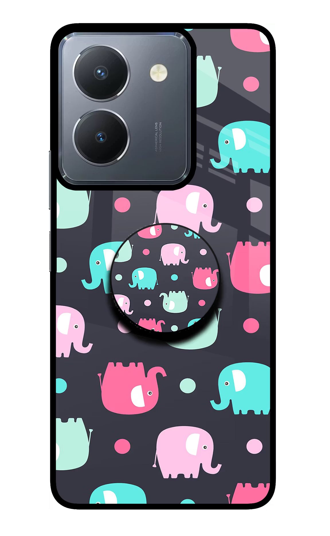 Baby Elephants Vivo Y36 Pop Case by Casekaro