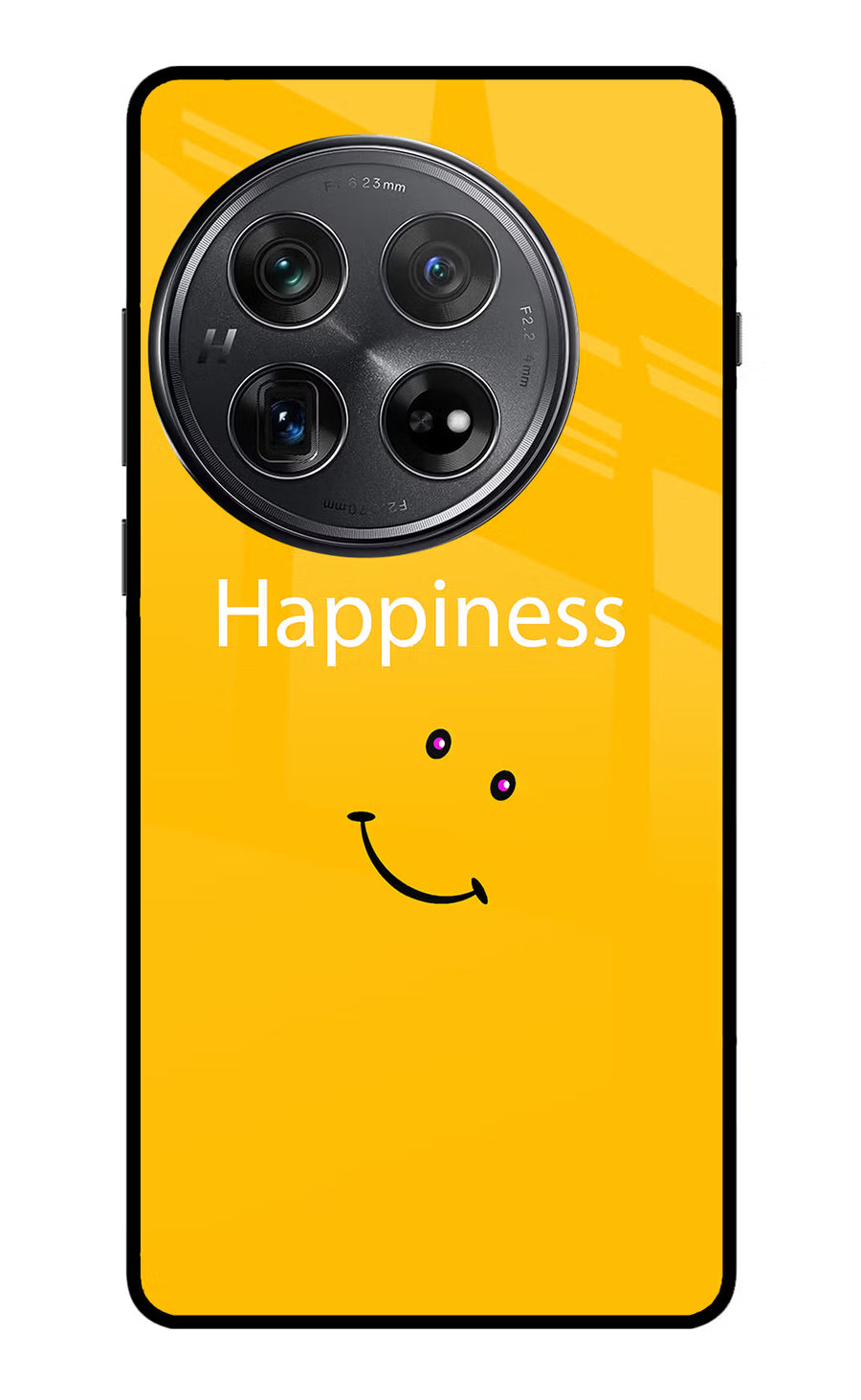 Happiness With Smiley Oneplus 12 Back Cover, Glass case