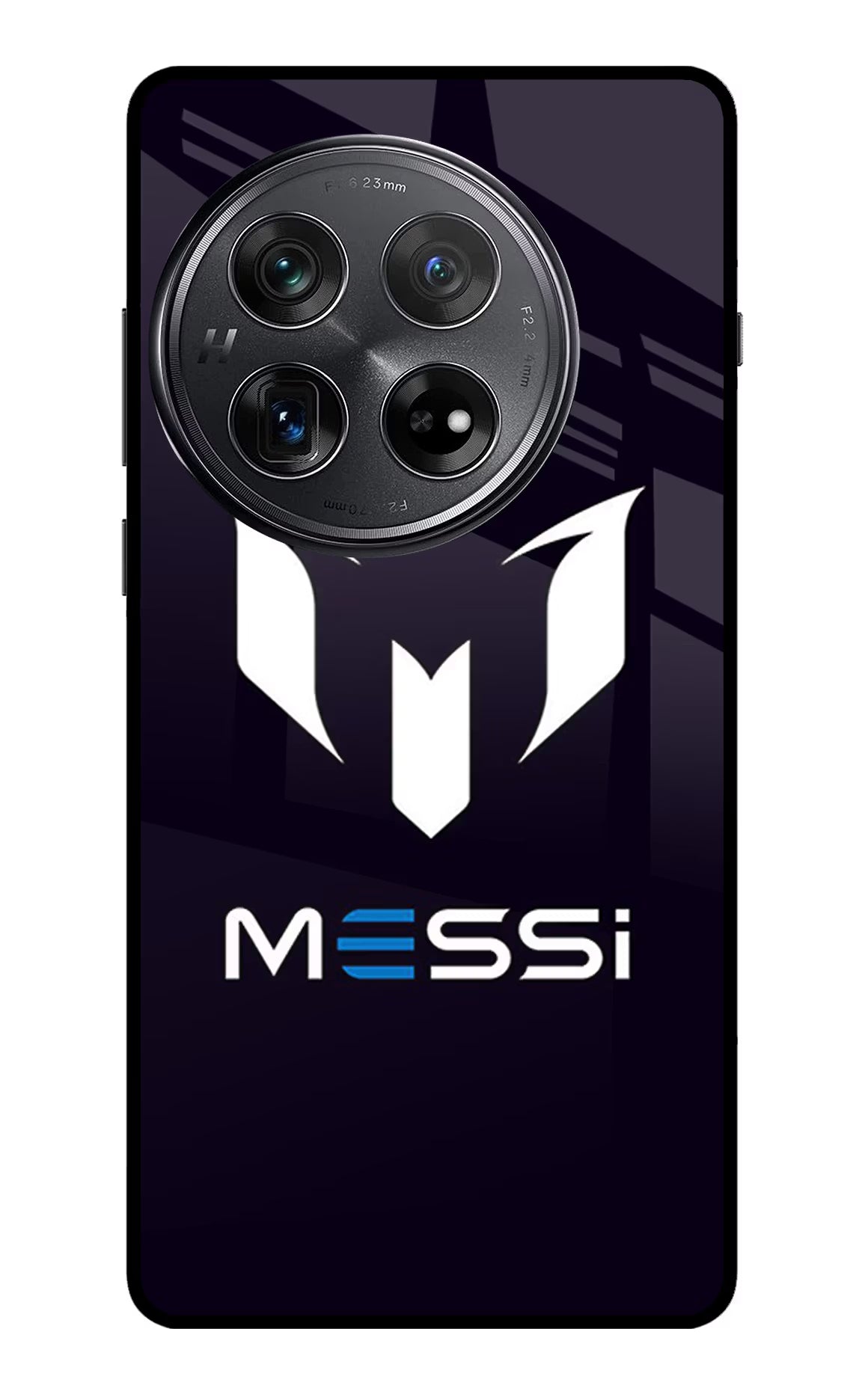 Messi Logo Oneplus 12 Glass Case Back Cover by Casekaro